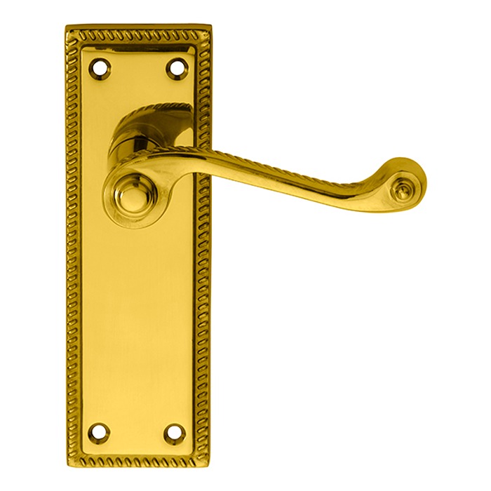 Georgian Lever Door Handle on Various Backplates